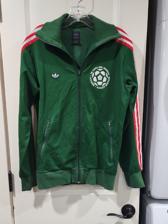 adidas Other - MEXICO 80s FOOTBALL SOCCER TRACK TOP JACKET RETRO Vintage Adidas sz M Mens